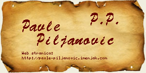 Pavle Piljanović vizit kartica